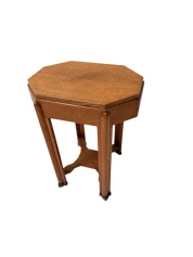 Art Deco Amsterdamse School Octagonal Side Table, 1920s